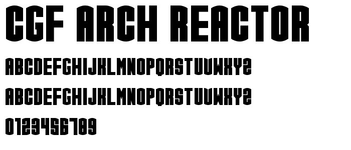 CGF Arch Reactor font